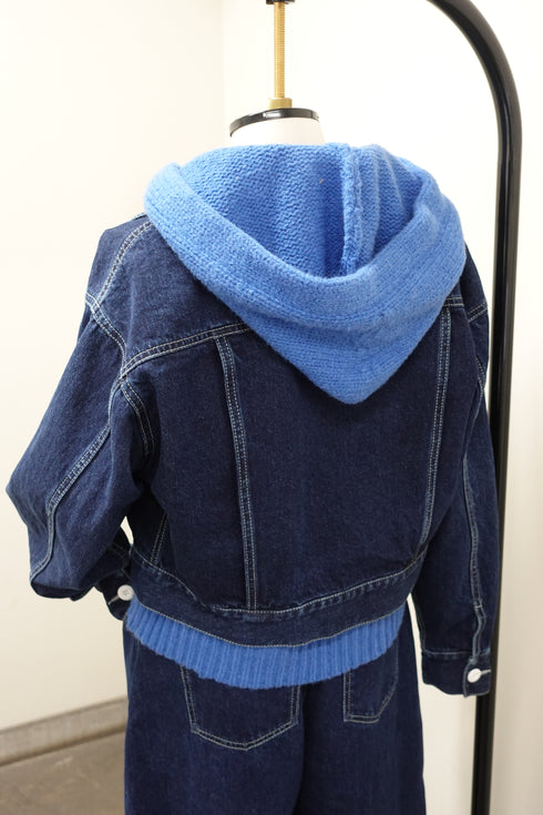 ホワイトボタンデニムJK